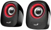 GENIUS Lautsprecher SP-Q160 Red 2.0 6W USB Netzteil 3,5mm Klinke schwarz-rot