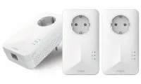 Conjunto STRONG de 3 adaptadores Powerline 1000 TRI EU 1000 Mbit con 1x LAN blanco (1 of 11)