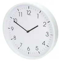 Orologio da parete NEDIS, diametro 300 mm, movimento silenzioso, in plastica bianca. Orologio da parete NEDIS, diametro 300 mm, movimento silenzioso, in plastica bianca. (1 of 2)