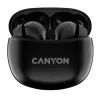 CANYON TWS-5 BT slušalke z mikrofonom BT V5.3 JL 6983D4 etui 500mAh+40mAh do 38h črne