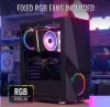 Aerocool Zauron Mid Tower ümbris ilma ATX toiteallikata 2xUSB 2.0 2xUSB 3.0 must RGB thumbnail (2 of 4)