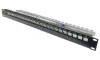 XtendLan Patch panel 19" 24 portů neosazený stíněný černý CAT566A