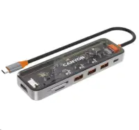 Репликатор портов CANYON DS-13 7-в-1: 1x USB-C PD 100 Вт, 1x HDMI (4K), 3x USB 3.0, устройство чтения карт памяти SD micro SD (прозрачное). Репликатор портов CANYON DS-13 7-в-1: 1x USB-C PD 100 Вт, 1x HDMI (4K), 3x USB 3.0, устройство чтения карт памяти SD micro SD (прозрачное). (1 of 7)
