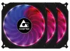 CHIEFTEC sada ventilátorů Tornado 3x 120mm fan RGB LED RGB ovladač Dálkové ovládání ultratichý 16 dBa