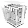 NZXT корпус H9 Flow двукамерен ATX 4x120mm вентилатор до 10xfan перфориран стъклен плот. страна предна бяла thumbnail (4 of 5)
