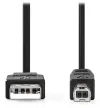 Cábla NEDIS breiseán USB 2.0 USB-A - plug USB-B chuig an printéir srl. dubh 5m
