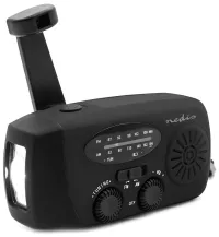 Radio di emergenza portatile NEDIS alimentata da batteria USB 2000mAh AM FM funzione power bank USB-C nero Radio di emergenza portatile NEDIS alimentata da batteria USB 2000mAh AM FM funzione power bank USB-C nero (1 of 4)