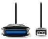 Cábla NEDIS USB 2.0 le breiseán an printéir USB-A - breiseán Centronics 36-bioráin dubh 2m