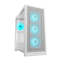 COUGAR PC Case MX230 White RGB Mid Tower Mesh Front Panel 4 x 120mm ARGB Fans TG Left Panel COUGAR PC Case MX230 White RGB Mid Tower Mesh Front Panel 4 x 120mm ARGB Fans TG Left Panel (1 of 21)