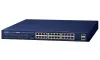 Switch PoE Planet GSW-2620HP 24x1Gb + 2x SFP 1Gb VLAN modo de extensão 10Mb-250m 802.3at 802.3az 240W PoE Budget