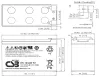 CSB Pb Backup Batterie VRLA AGM 12V 9Ah (HR1234W F2) thumbnail (2 of 2)