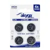 Літієва батарейка Akyga CR2032 Li-MnO2 3V 210mAh, блістер, 4 шт. Літієва батарейка Akyga CR2032 Li-MnO2 3V 210mAh, блістер, 4 шт.
