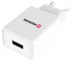 Swissten Adattatore di rete Smart Ic 1X USB 1A Cavo alimentazione + dati USB Lightning 1,2 M bianco