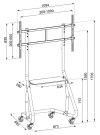 Neomounts NS-M3800BLACK Seastán sealbhóir taispeána + cairt 60"-100" VESA 1000X600 nosn. 100 kg airde dubh thumbnail (4 of 4)