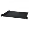 XtendLan polica 400 mm univerzalna 1U 25 kg nosilnost črna