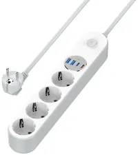Cable de extensión COLORWAY 4x Schuko 2x USB-C 20W 2x USB-A 2m Cable de extensión COLORWAY 4x Schuko 2x USB-C 20W 2x USB-A 2m (1 of 6)