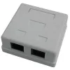 DATACOM Presa dati UTP CAT5E 2xRJ45 su intonaco bianco