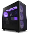 NZXT behuizing H7 Flow RGB editie ATX 3x 140 mm ventilator USB-C 2x USB glas zijpaneel RGB zwart