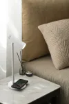 Luminária de mesa LED IMMAX TIT Qi carregamento 12W DC12V 1A 100-240 VAC 150lm branco com elementos prateados thumbnail (3 of 5)