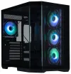 Cás BitFenix ​​​​T10 Negro ATX 4x 120mm ARGB lucht leanúna + rialtóir USB 3.0 USB-C panoramic dubh