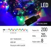 COLORWAY LED-kæde indendørs 200 LED'er længde 20m multi-farve 8 funktioner USB strømforsyning thumbnail (2 of 19)