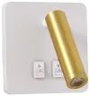 Lampada da parete a LED di design IMMAX GOAL 2 interruttori 7W bianco-oro