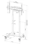 Візок-тримач Neomounts FL55-875BL1, 55-100 дюймів, 4 колеса, VESA 800X600, вантажопідйомність 110 кг, моторизоване регулювання висоти thumbnail (5 of 5)