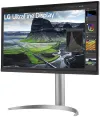 LG monitor 27UQ850V-W IPS 4K 3840x2160 5ms 2000:1 400cd HDMI DP USB-C speaker pivot height adjustable. White thumbnail (3 of 8)