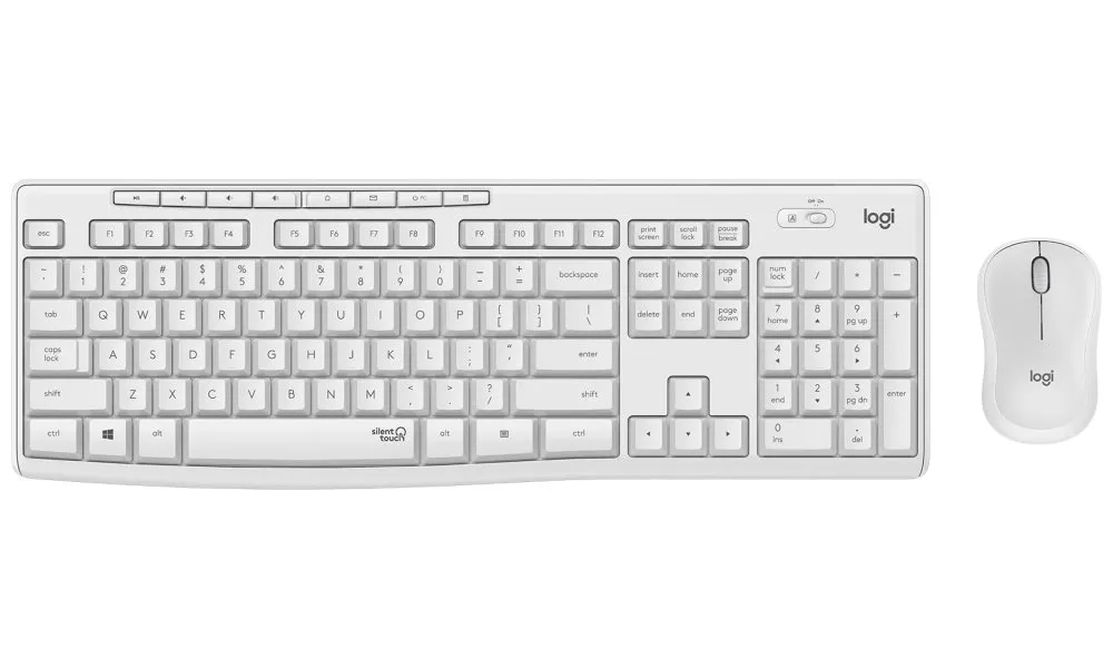 Kit Mouse E Tastiera Wireless Logitech MK295 | Layout QWERTY, Silenzioso, Batteria Lunga Durata, Grigio
