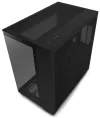 NZXT behuizing H9 Flow tweekamer ATX 4x120mm ventilator tot 10xfan geperforeerde glazen bovenkant. voorzijde zwart