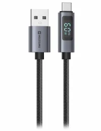 Swissten LCD kabel USB-A USB-C 1,5m (1 of 2)