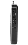 NEDIS portable radio AM FM battery powered analog 1.5 W headphone output aluminum black thumbnail (5 of 6)