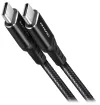 AXAGONi andme- ja laadimiskaabel USB-C kuni USB-C USB2.0 3A PD 60W põimitud 2m must