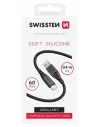 Cable de datos Swissten de silicona suave USB-C de 0,4 m, color negro thumbnail (2 of 2)
