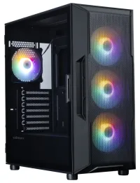 Zalman i3 Neo V2 zwarte ATX-behuizing met 4x 120mm RGB-ventilator en 2x USB 3.0-poorten (zwart) Zalman i3 Neo V2 zwarte ATX-behuizing met 4x 120mm RGB-ventilator en 2x USB 3.0-poorten (zwart) (1 of 6)