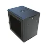DATACOM 19" comh-aireachta balla 12U 450mm doras gloine dubh