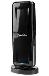 NEDIS aktīvā iekštelpu DVB-T T2 antena FM UHF VHF uztveršanas diapazons 0-15 km LTE700 pastiprinājums 28 dB ABS melns