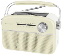 Soundmaster TR480BE FM-radio UKW Solpanel Batteri Vit (1 of 3)