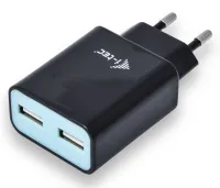 I-tec universal USB charger 2x USB 110V-240V 2400mAh black (1 of 3)