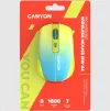 Mouse óptico sem fio CANYON MW-44 LED Backlight 800 1200 1600 dpi 8 tl BT+2.4GHz bat 500mAh gradiente amarelo-azul thumbnail (6 of 10)