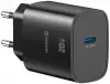 Адаптер живлення Swissten Edge GaN 1x USB-C PD 20 Вт Чорний Адаптер живлення Swissten Edge GaN 1x USB-C PD 20 Вт Чорний
