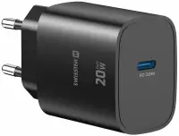 Адаптер живлення Swissten Edge GaN 1x USB-C PD 20 Вт Чорний Адаптер живлення Swissten Edge GaN 1x USB-C PD 20 Вт Чорний (1 of 9)