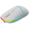 CANYON optesch Wireless Maus MW-22 RGB 800 1200 1600 dpi 4 Schlësselen BT+2.4GHz Batterie 650mAh Schnéiwäiss