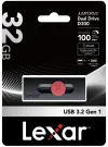 Lexar flash disk 32GB Dual Type D300 USB-C & USB-A 3.2 (čítanie až 100MB/s) thumbnail (5 of 5)