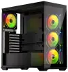 Krux chassi Exo ATX 4x120mm RBG fläkt 2xUSB 2.0 USB-C härdat glas svart Krux chassi Exo ATX 4x120mm RBG fläkt 2xUSB 2.0 USB-C härdat glas svart