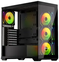 Krux kabinet Exo ATX 4x120mm RBG blæser 2xUSB 2.0 USB-C hærdet glas sort Krux kabinet Exo ATX 4x120mm RBG blæser 2xUSB 2.0 USB-C hærdet glas sort (1 of 16)