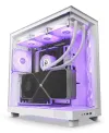 NZXT behuizing H6 Flow RGB tweekamer MidT 3x120mm RGB-ventilator 2xUSB 3.2 USB-C geglazuurd wit