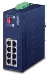 Planet IPOE-470-12V PoE tööstuslik pihusti 8x 1Gb 4x 802.3bt 95 240W DIN IP30 -40~75°C 12-54VDC