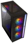 Solas cás BitFenix ​​​​ATX 4x120mm lucht leanúna RGB 2xUSB 3.0 USB 2.0 gloine tempered dubh thumbnail (3 of 6)