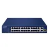 Planet FGSD-2621P PoE switch 24x100M + 1x1Gb RJ45 + 1xSFP PoE 802.3at 185W extend mód 10Mb-250m thumbnail (2 of 3)